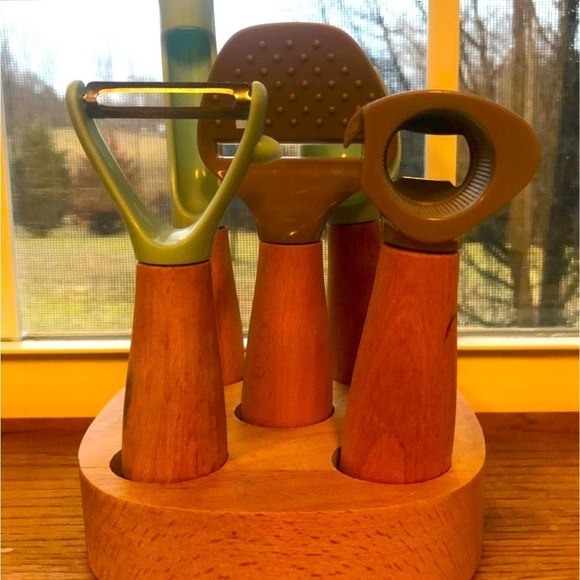 COPY - Nordic style wooden handle kitchen tools 5-piece set - Picture 1 of 3